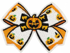 Jack-O-Lantern Bow Patch